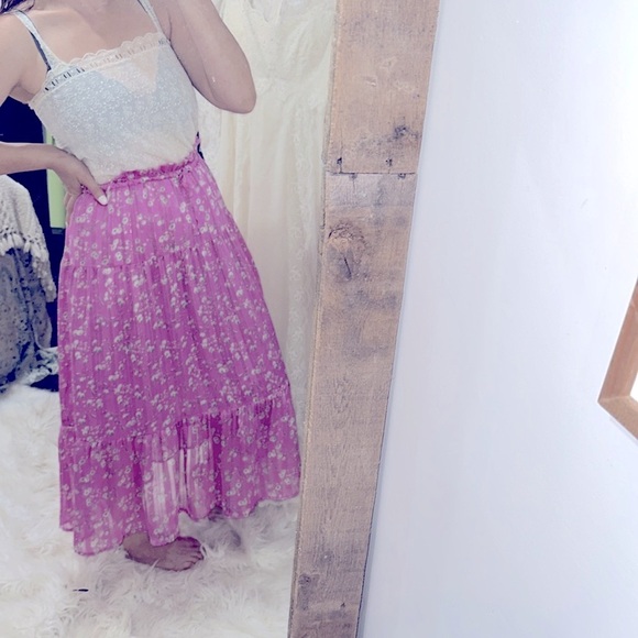 Sabina Musayev Pink Floral maxi Skirt size medium - Picture 2 of 7